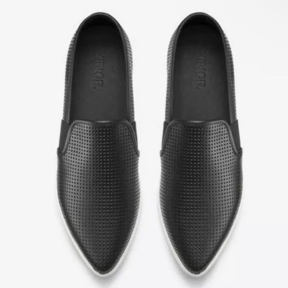 Vince Paeyre Perforated Leather Almond Toe Sneaker Size 9 - Picture 1 of 6